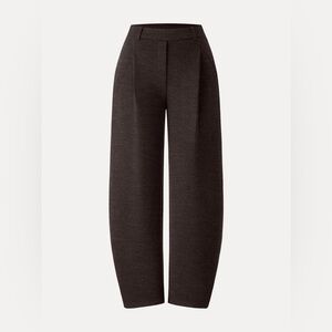 OGL Cozy Knit Mid Rise Barrel Leg Pull-on Pants size Medium in Espresso. NWT